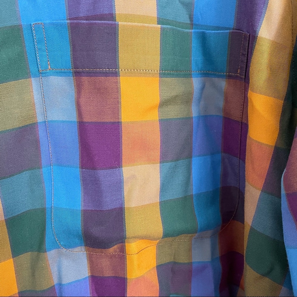 Robert Talbott Plaid Button Down Long Sleeve Size… - image 6